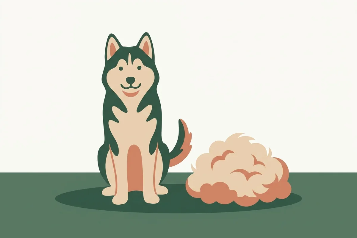 Berlin Charlottenburg'daki köpek kuaföründe tüy dökümü döneminde krem beyazı Pomeranian · Yapay zeka üretimi
