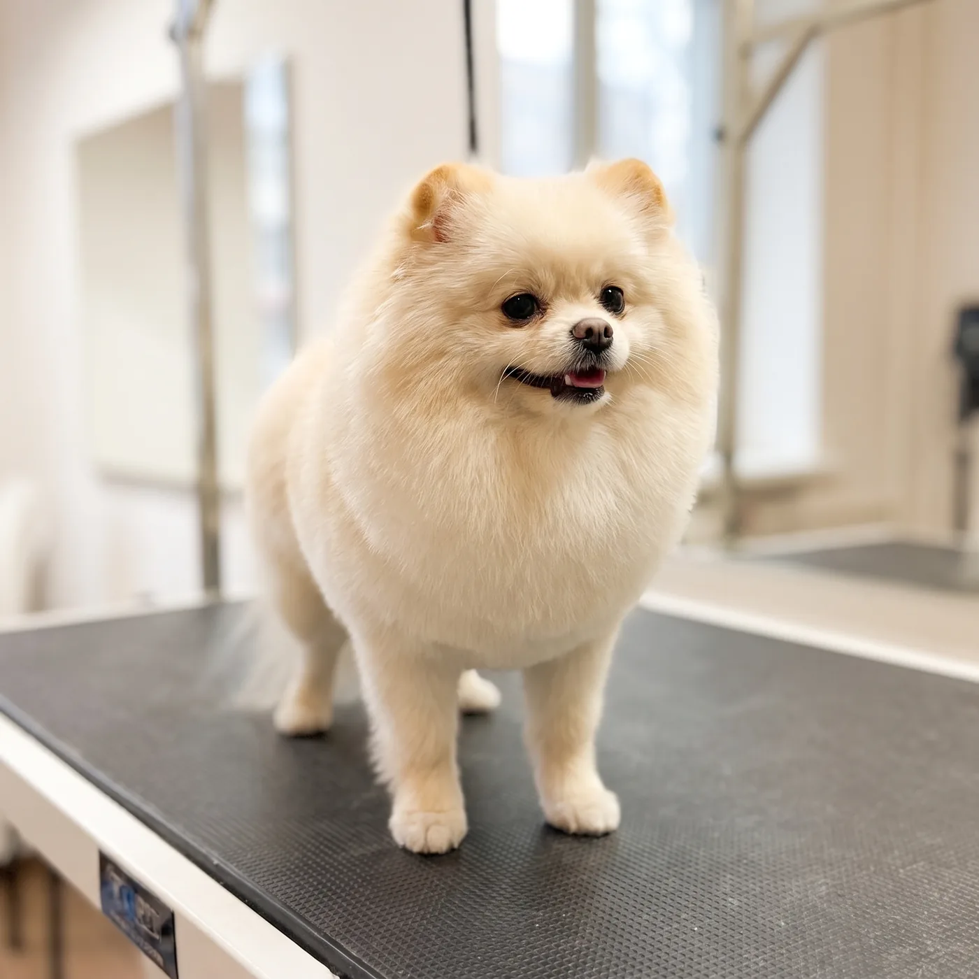 Mini Groom at GroomRoom Berlin: Pomeranian after wash and blow-dry
