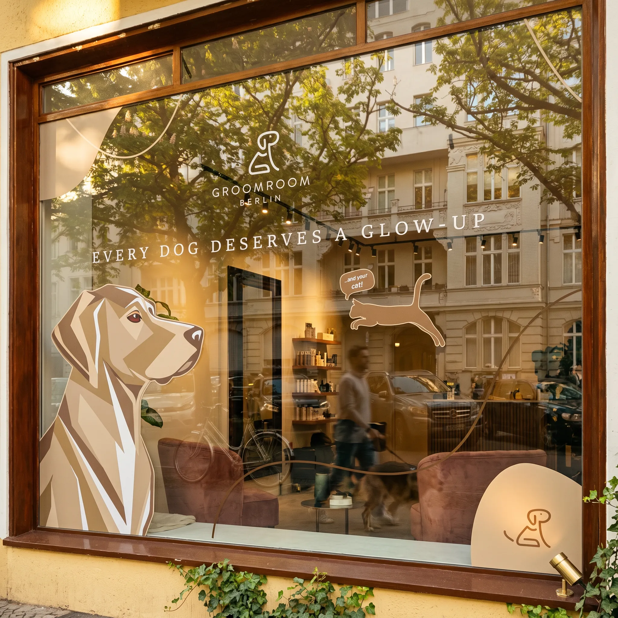 A look inside the GroomRoom salon on Giesebrechtstraße