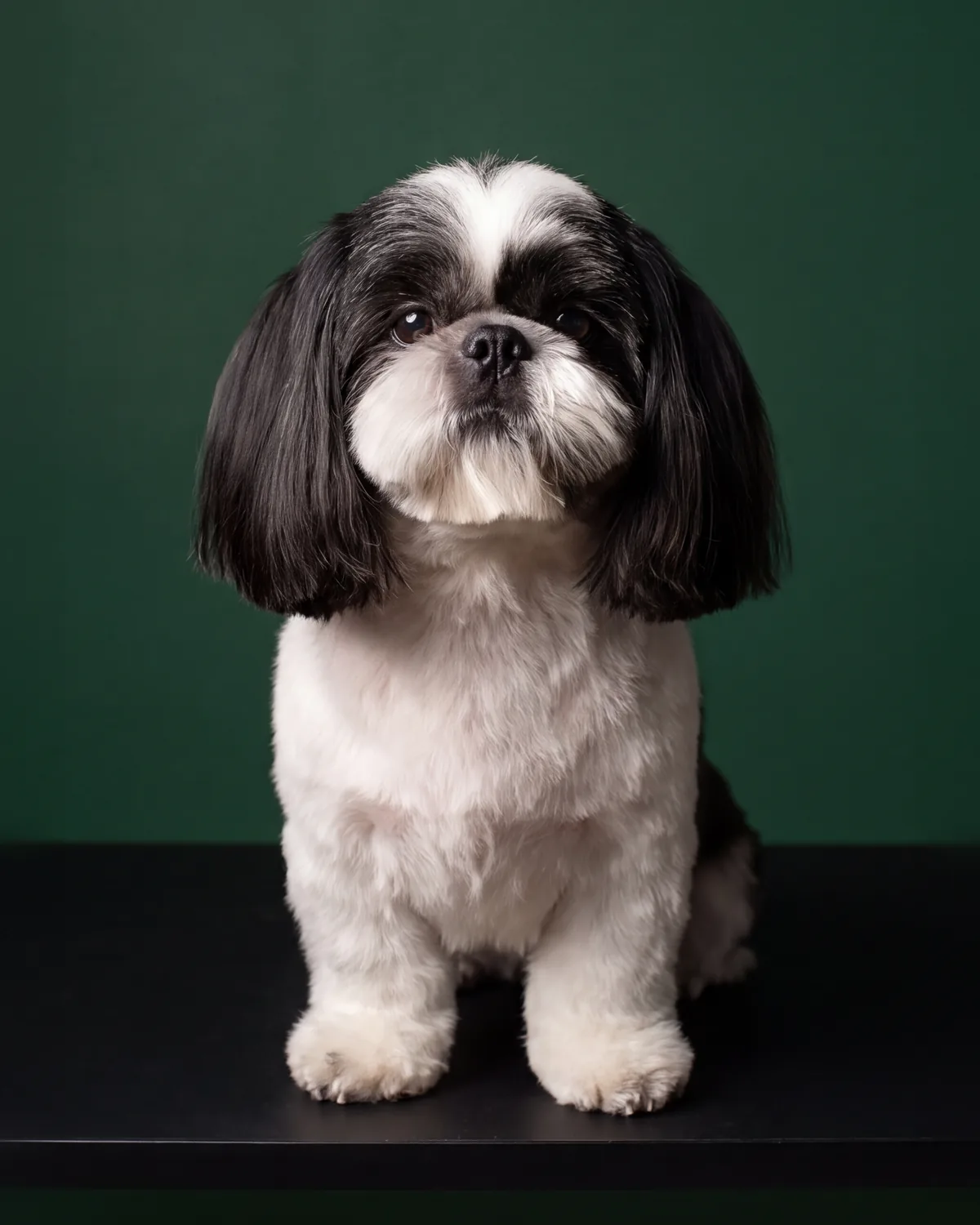Shih Tzu nach der Kleinen Pflege: gewaschen, geföhnt und gebürstet im Hundesalon GroomRoom Berlin